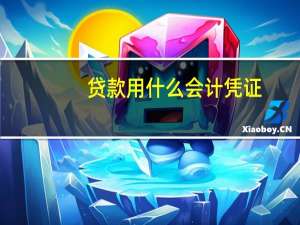 贷款用什么会计凭证