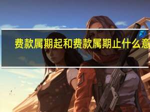 费款属期起和费款属期止什么意思