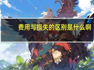 费用与损失的区别是什么啊