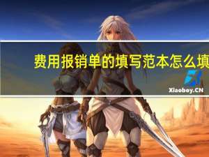 费用报销单的填写范本怎么填
