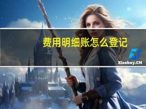 费用明细账怎么登记