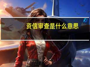 资信审查是什么意思