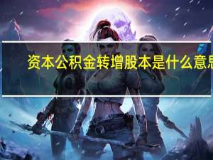 资本公积金转增股本是什么意思