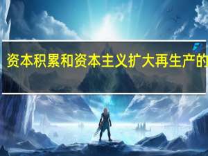 资本积累和资本主义扩大再生产的关系（资本积累和资本主义扩大再生产的关系是()）