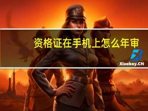 资格证在手机上怎么年审