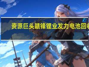 资源巨头赣锋锂业发力电池回收：去年处理锂电池10.3万吨