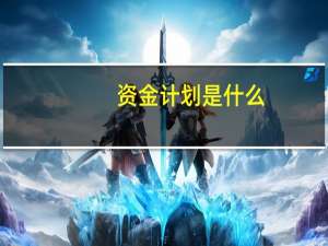 资金计划是什么