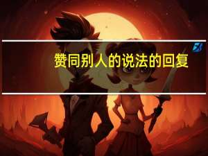 赞同别人的说法的回复
