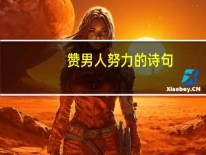 赞男人努力的诗句