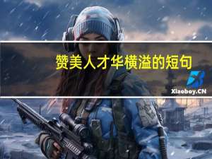 赞美人才华横溢的短句