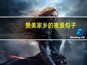 赞美家乡的夜景句子