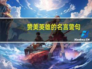 赞美英雄的名言警句