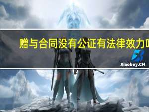 赠与合同没有公证有法律效力吗