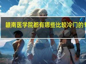 赣南医学院都有哪些比较冷门的专业