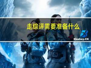 走综评需要准备什么