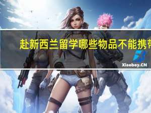 赴新西兰留学哪些物品不能携带