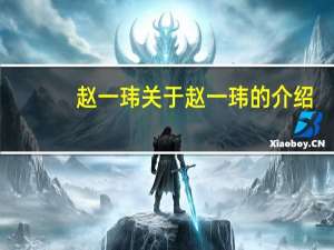 赵一玮 关于赵一玮的介绍