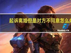 起诉离婚但是对方不同意怎么办