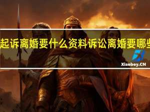 起诉离婚要什么资料诉讼离婚要哪些材料