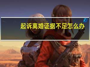 起诉离婚证据不足怎么办