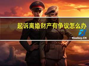 起诉离婚财产有争议怎么办