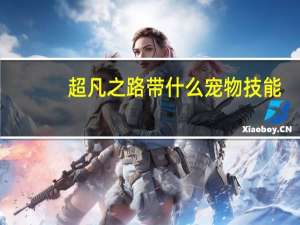 超凡之路带什么宠物技能