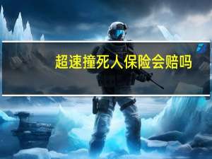 超速撞死人保险会赔吗