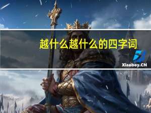 越什么越什么的四字词（越什么越什么的四字词语）