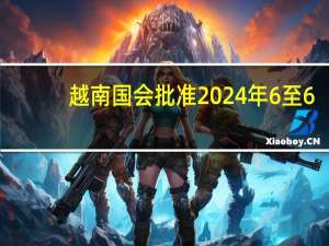 越南国会批准2024年6%至6.5%的增长计划