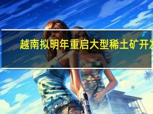 越南拟明年重启大型稀土矿开发
