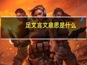 足文言文意思是什么