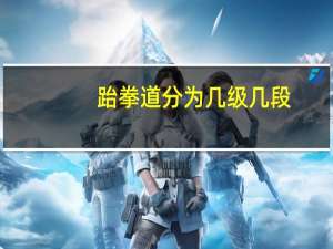 跆拳道分为几级几段