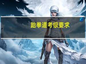 跆拳道考级要求