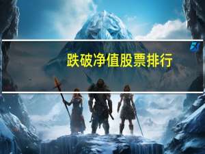 跌破净值股票排行