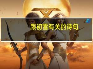 跟初雪有关的诗句