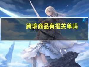 跨境商品有报关单吗