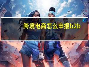 跨境电商怎么申报b2b