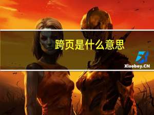 跨页是什么意思