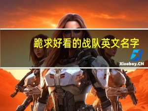 跪求好看的战队英文名字