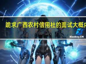 跪求广西农村信用社的面试大概内容