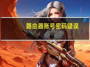 路由器账号密码错误（路由器账号密码）