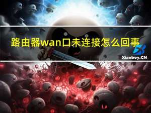 路由器wan口未连接怎么回事（路由器wan口未连接）