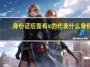 身份证后面有x的代表什么身份