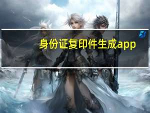 身份证复印件生成app（身份证复印件上面写仅限于什么使用）