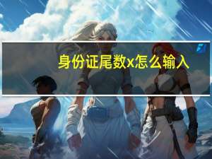 身份证尾数x怎么输入
