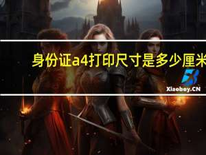 身份证a4打印尺寸是多少厘米（身份证a4打印尺寸大小）