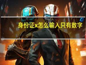 身份证x怎么输入只有数字（身份证x怎么输入）