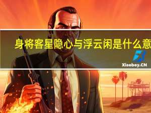 身将客星隐心与浮云闲是什么意思