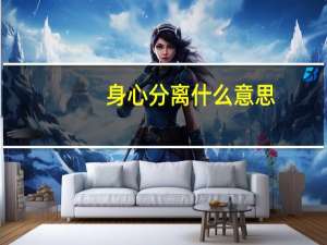 身心分离什么意思