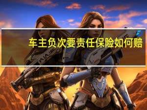 车主负次要责任保险如何赔